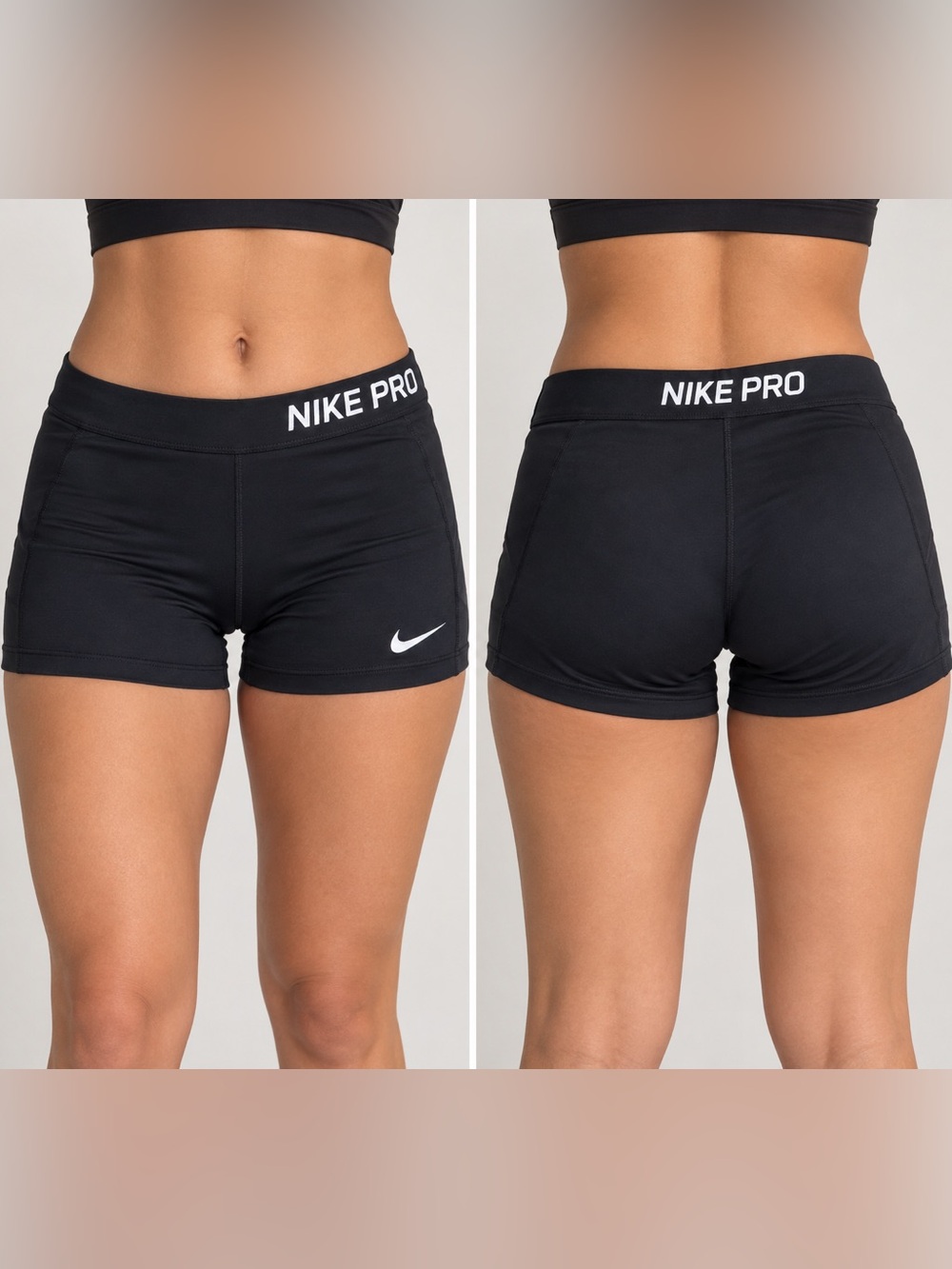 Nike Pro Women’s Medium Black Compression Shorts Dri-FIT Training Workout